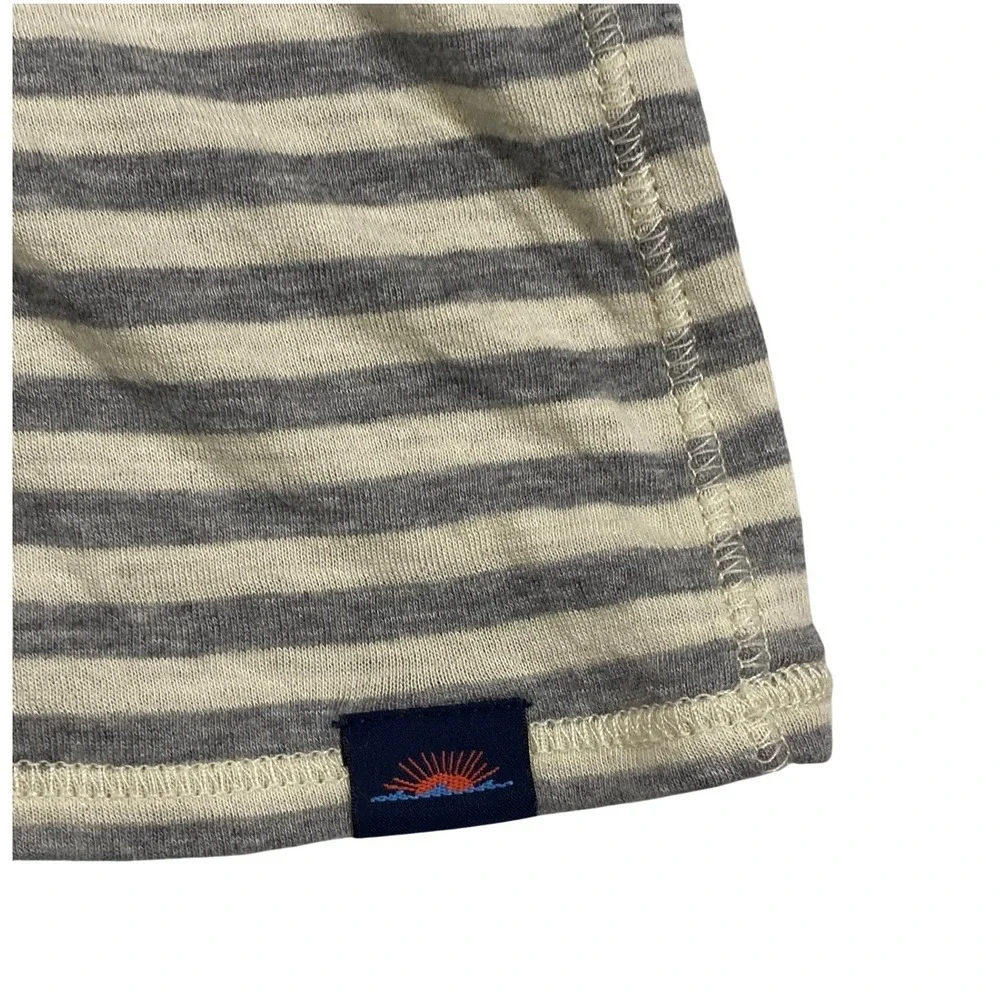 FAHERTY Reversible‎ Striped Long Sleeve Shirt XXL Gray White Cotton Modal